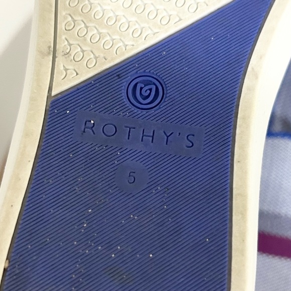 Rothy's The Sneaker Slip On in Blue Reflective Stripe 5 - Picture 11 of 11